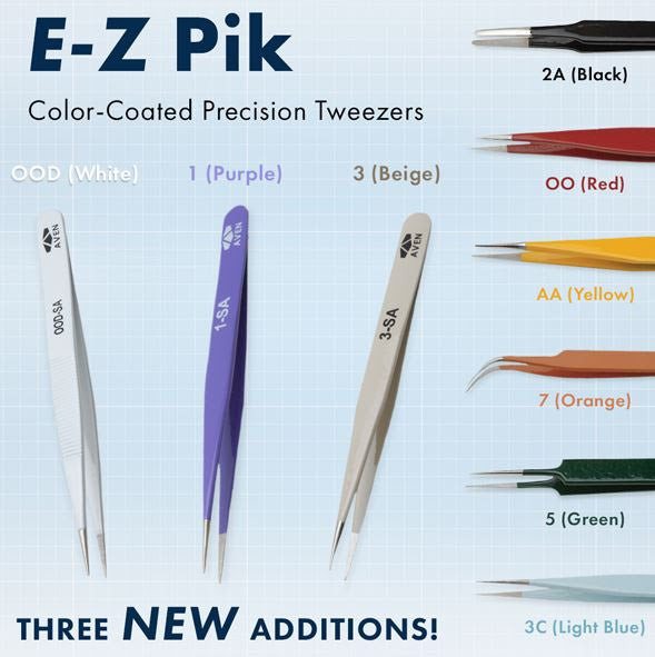 E-Z Pik: Color-Coated Precision Tweezers from Aven