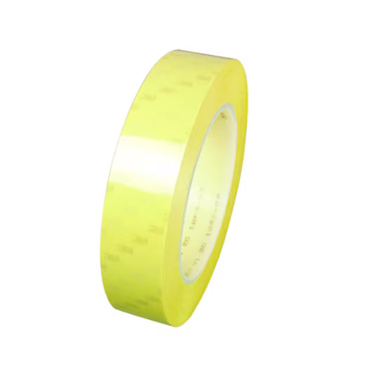 3M 7000133149 Polyester Film Electrical Tape 56, 1/4 in x 72 yd, Yellow, 144 Rolls/Case