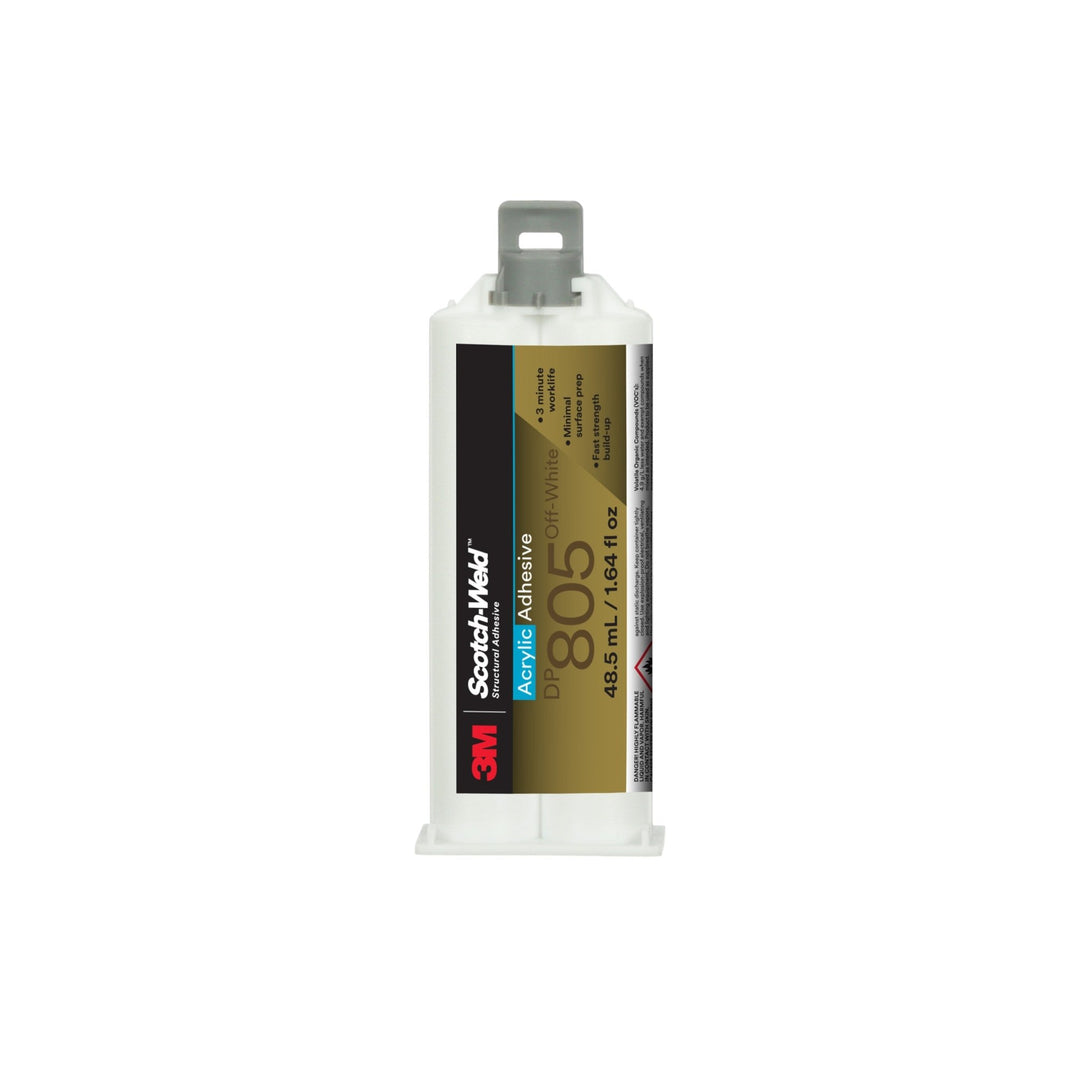 3M 7010410436 Scotch - Weld Acrylic Adhesive DP805, Off - White, 48.5 mL Duo - Pak MTESolutions