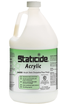 ACL Staticide 40001 Acrylic Floor Finish, Gallon; 4 units per case MTESolutions