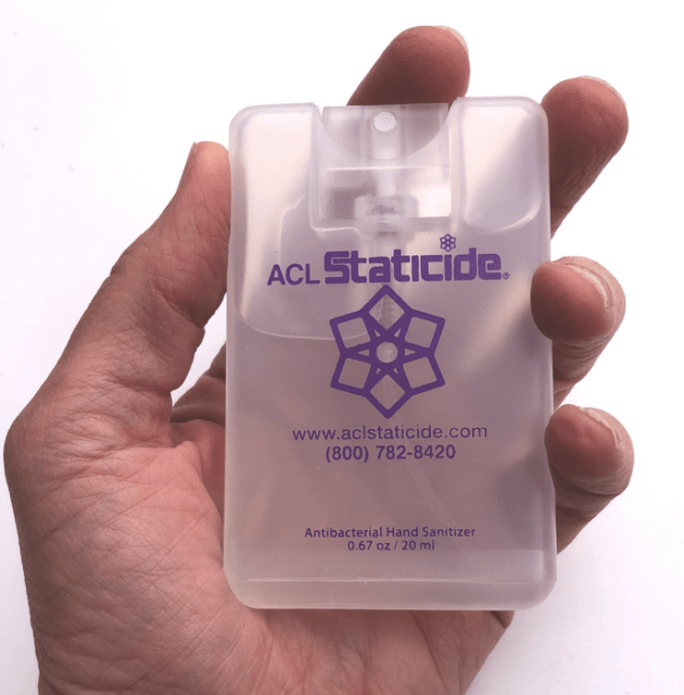 ACL Staticide 7010 Antibacterial Hand Sanitizer Spray Credit Card Style, 10 per pack; 5 packs per case MTESolutions