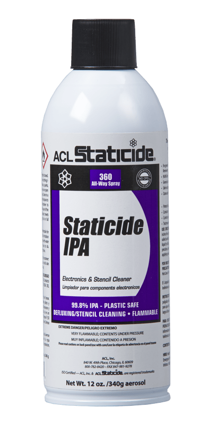 ACL Staticide 8625 IPA 12 oz Aerosol; 12 cans per case MTESolutions