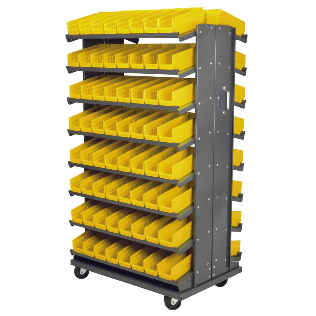 Akro - Mils APRD120Y 12 2 - Sided Pick Rack, 144 Yellow Shelf Bins MTESolutions