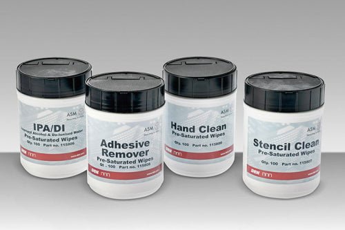 ASM 115806, Pre - saturated Wipes, 70% IPA 30% DI, 100 Wipes/Tub, Case of 6 MTESolutions