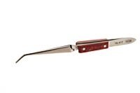 Aven Tools 18417 Self Locking Fiber Grip Tweezers Bent Tips 6 - 1 2 inches MTESolutions