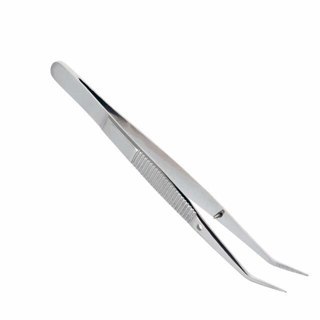Aven Tools 18438 Tweezers College W Alignment Pin Bent Tip 4In MTESolutions