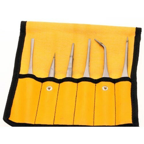Aven Tools 18472 Tweezers Set 6Pc, Gp In Plastic Pouch MTESolutions