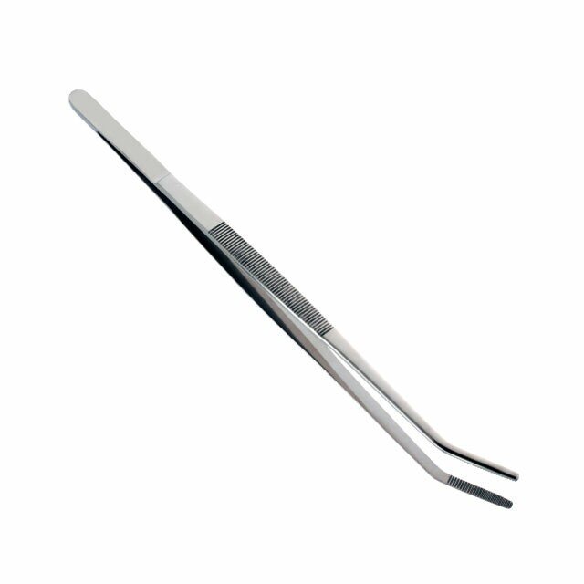 Aven Tools 18492, Blunt Tweezers Bent End Serrated 10 Toolshes MTESolutions