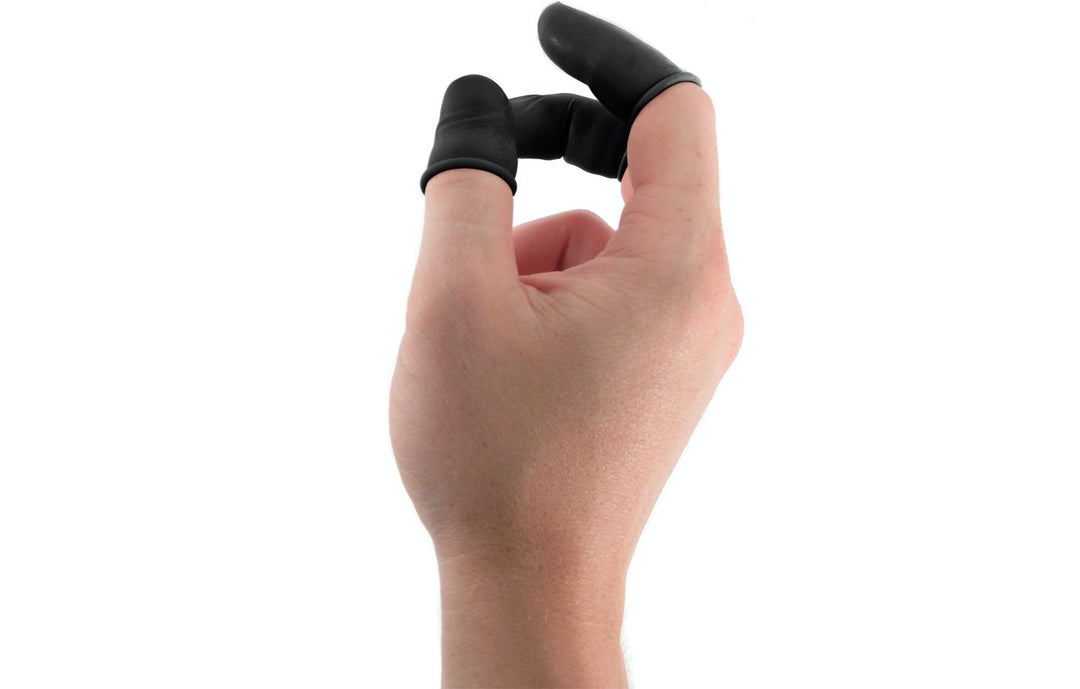 Botron B6842, Finger Cots, Black Dissipative, Medium (5 Gross) MTESolutions