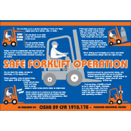 Brady 105617 Safe Forklift Operation Poster MTESolutions