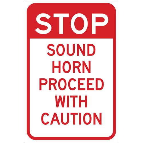 Brady 112628 Legend: Sound Horn Proceed With Caution MTESolutions