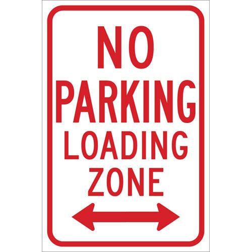 Brady 113306 Legend: No Parking Loading Zone (W - Arrow) MTESolutions