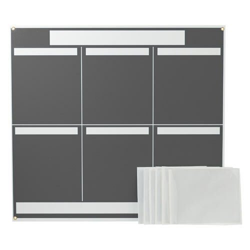 Brady 114614 Gray 6 - Panel Lean Communication Board MTESolutions