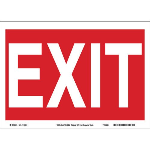 Brady 116079 Eco - Friendly Exit Sign MTESolutions
