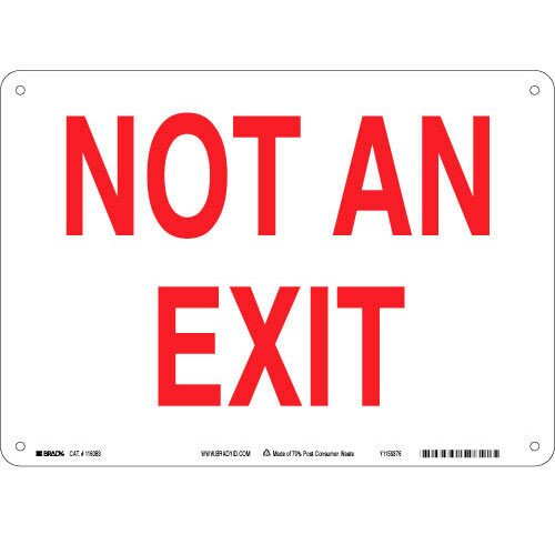 Brady 116083 Eco - Friendly Exit Sign MTESolutions