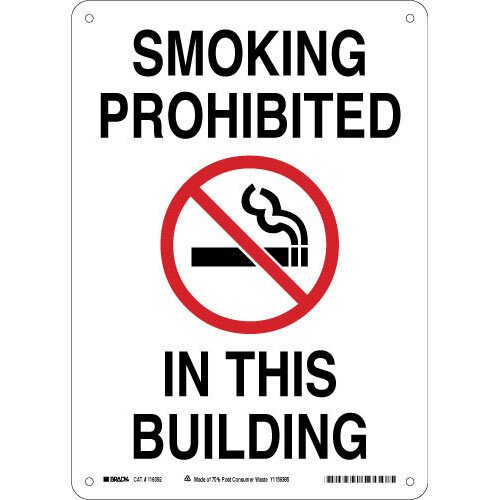 Brady 116092 Eco - Friendly No Smoking Sign MTESolutions