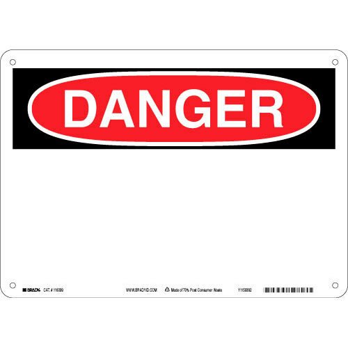 Brady 116099 Eco - Friendly Danger Sign MTESolutions