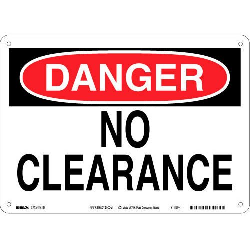 Brady 116151 Eco - Friendly Danger Sign MTESolutions
