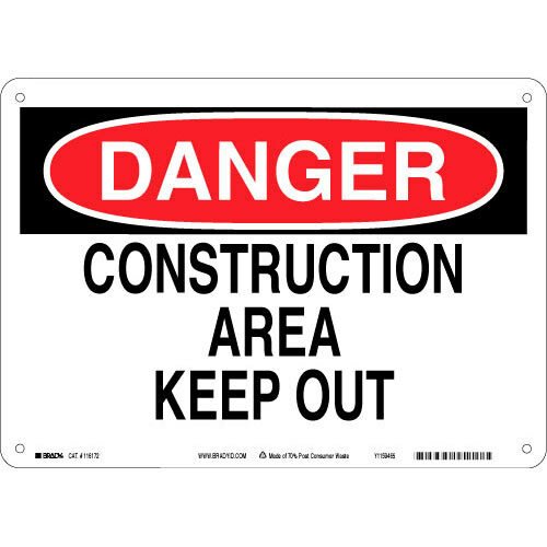 Brady 116172 Eco - Friendly Danger Sign MTESolutions