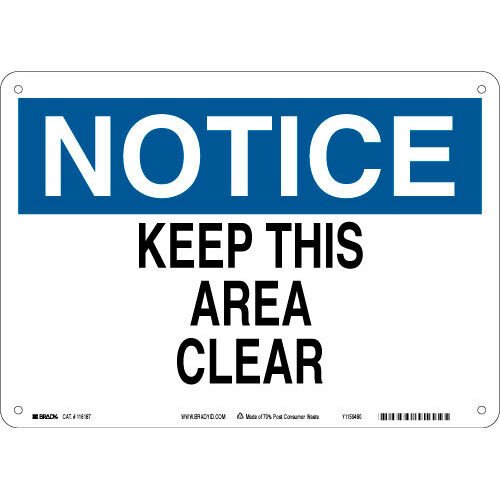 Brady 116187 Eco - Friendly Notice Sign MTESolutions