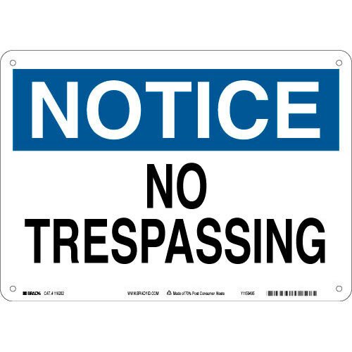 Brady 116202 Sustainable Notice Sign MTESolutions