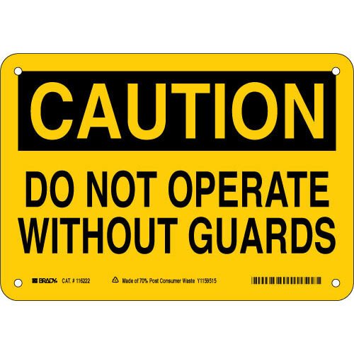 Brady 116222 Eco - Friendly Caution Sign MTESolutions