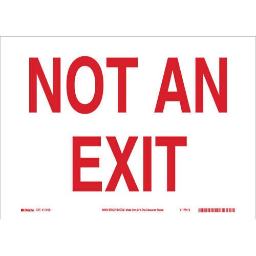 Brady 118139 Eco - Friendly Exit Sign MTESolutions