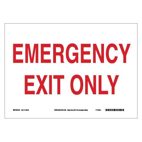 Brady 118145 Eco - Friendly Exit Sign MTESolutions