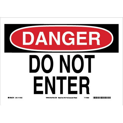 Brady 118163 Eco - Friendly Danger Sign MTESolutions