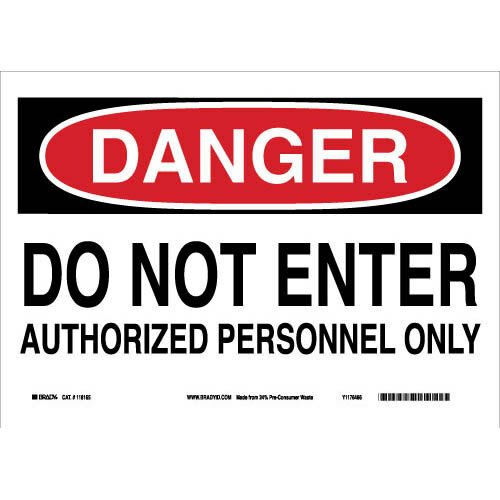 Brady 118165 Eco - Friendly Danger Sign MTESolutions