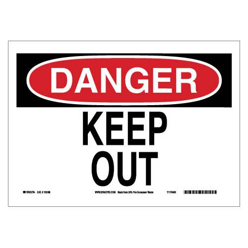 Brady 118188 Eco - Friendly Danger Sign MTESolutions