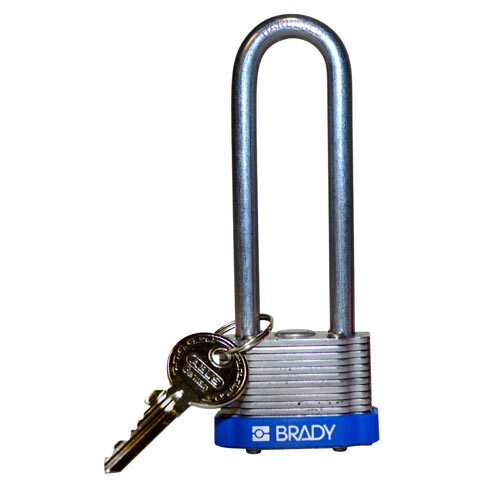 Brady 123246 Blue Key Retaining Steel Padlock MTESolutions