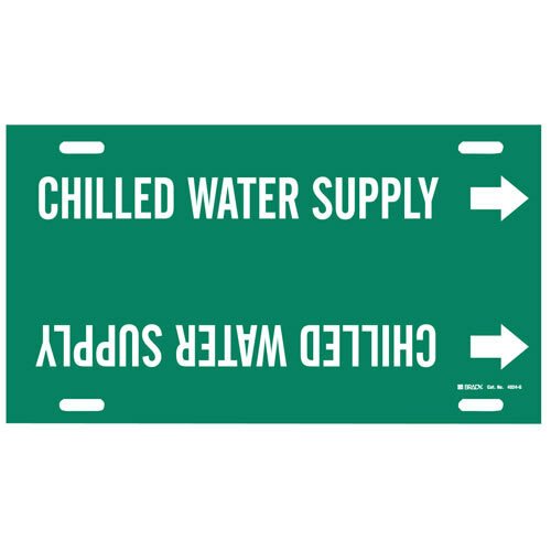 Brady 4024 - G Chilled Water Supply Strap - On Pipe Marker MTESolutions