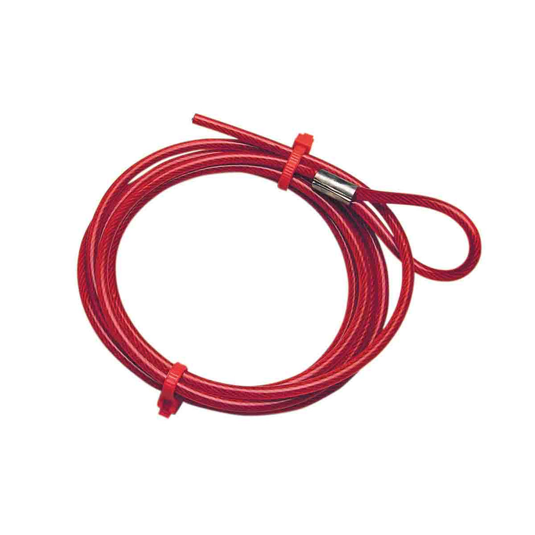 Brady CABLE, Plastic - Coated Steel Cable 6', Red MTESolutions