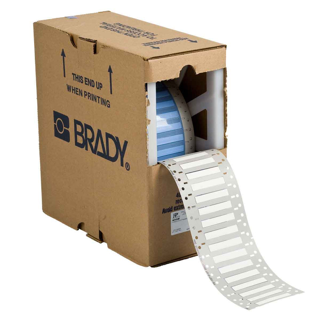 Brady, PS - 187 - 2 - WT, PermaSleeve Heat Shrink Wire and Cable Labels, 3/16" Dia, for 3" Core Printers - 2", White, Single - Sided MTESolutions