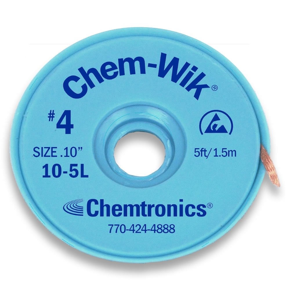 Chemtronics 10 - 100L, Chem - Wik Rosin Flux Desoldering Wick, 100' Spool MTESolutions