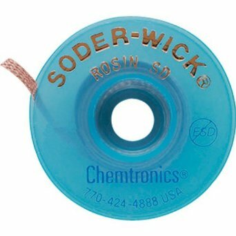 Chemtronics 80 - 1 - 10 Soder - Wick Rosin Desoldering Braid, .030"in, 10ft MTESolutions