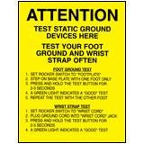 Desco 06741 Esd Attention Work Area Poster, 5 Pack MTESolutions