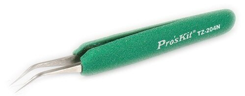 Eclipse Tools TZ - 204N, ESD Safe Tweezer, Soft Grip, Fine Tip, Curved MTESolutions