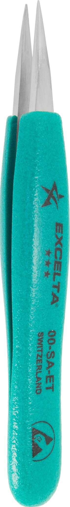 Excelta 00 - SA - ET Tweezers - 3 Star Straight Strong Medium Point - Anti - Mag. SS - Ergo MTESolutions