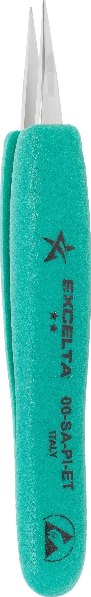 Excelta 00 - SA - PI - ET Tweezers - 2 Star Straight Strong Medium Point - Anti - Mag. SS - Ergo MTESolutions