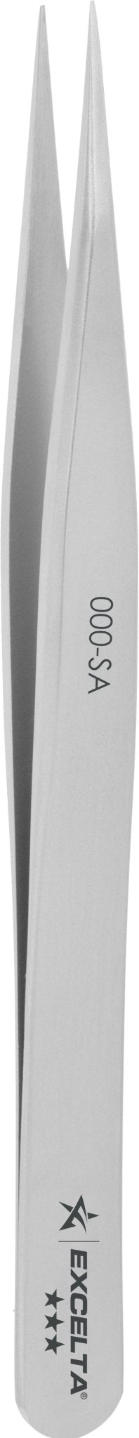 Excelta 000 - SA Tweezers - 3 Star Straight Strong Medium Point - Anti - Mag. SS - Radius Tips MTESolutions