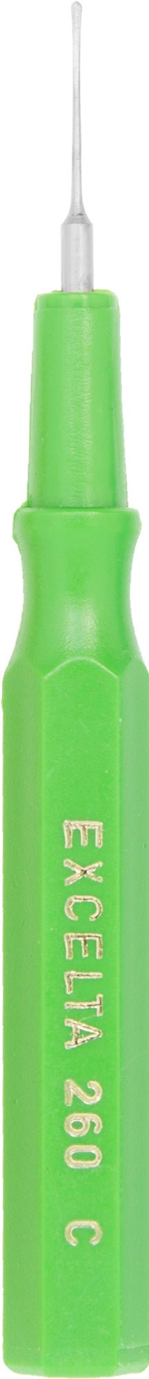 Excelta 260C Spatula - Mini - Straight .02" Tip - SS/Plastic Handle MTESolutions
