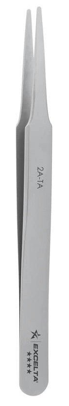 Excelta 2A - TA Tweezers - 4 Star Round Flat Point - Titanium Alloy MTESolutions