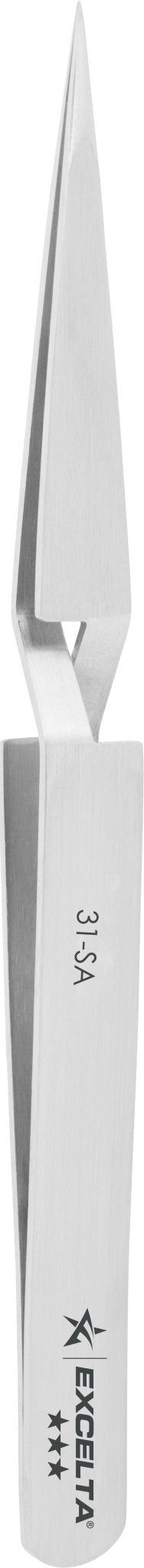 Excelta Reverse Action Tweezers – Oblique Tip, Anti-Magnetic Stainless Steel, Precision 31-SA-C - View #7