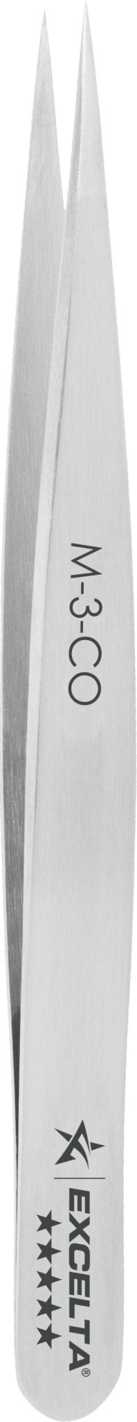 Excelta M - 3 - CO, Mini Straight Very Fine Point Tweezers, Cobalt MTESolutions