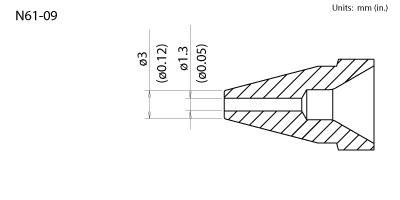 Hakko N61 - 09 High Power Desoldering Nozzle 1.3 mm MTESolutions