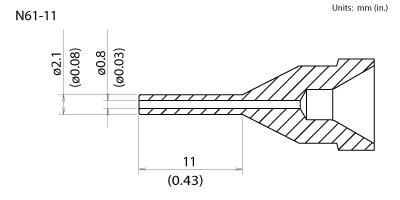 Hakko N61 - 11 Desoldering Nozzle 0.8 mm Extra Long MTESolutions