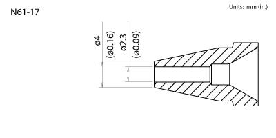 Hakko N61 - 17 High Power Desoldering Nozzle 2.3 mm MTESolutions