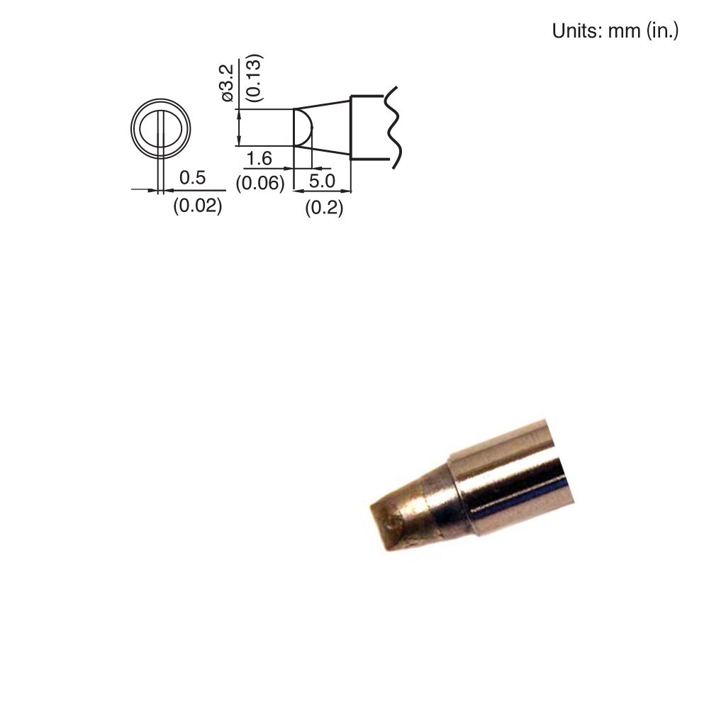Hakko T15 - D32 Chisel Solder Tip 3.2Mm X 5Mm MTESolutions